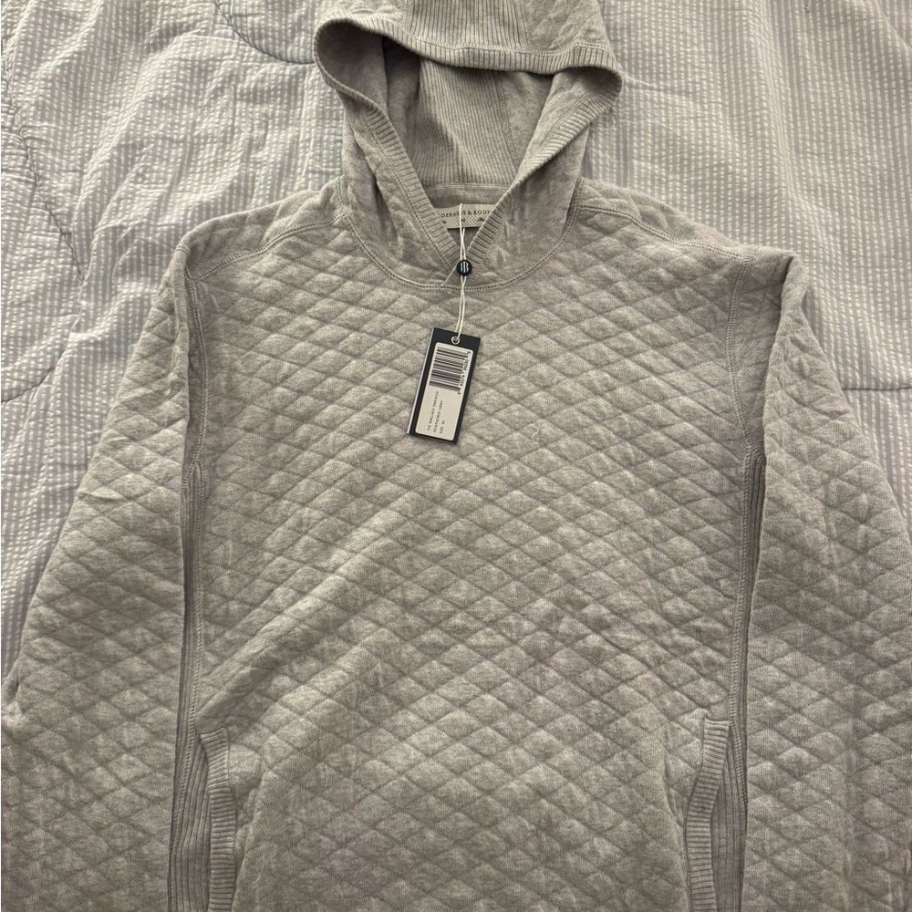 Men's Gray Quilted Hoodie